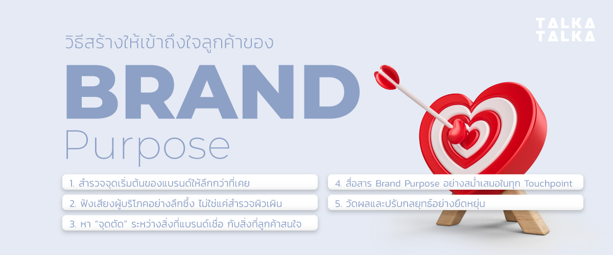 วิธีสร้าง Brand Purpose ให้เข้าถึงใจลูกค้า