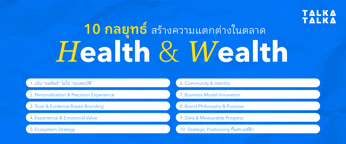 10 กลยุทธ์สร้างความแตกต่างในตลาด Health & Wellness