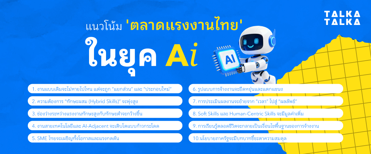 แนวโน้มตลาดแรงงานไทยในยุค AI