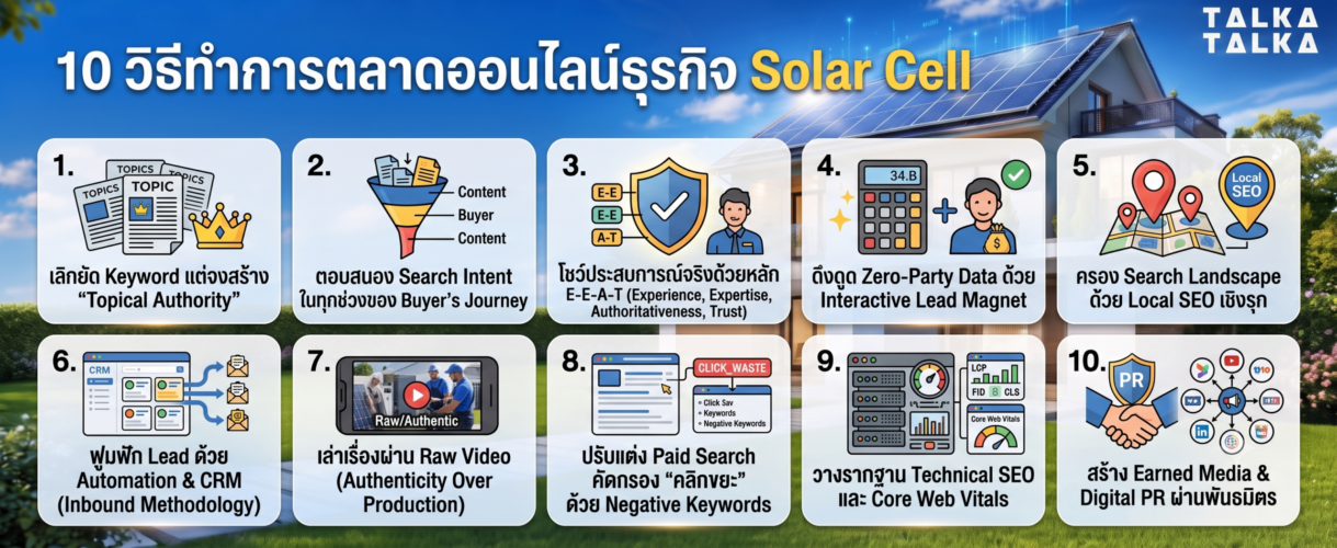 10 วิธี การตลาดออนไลน์ธุรกิจ Solar Cell