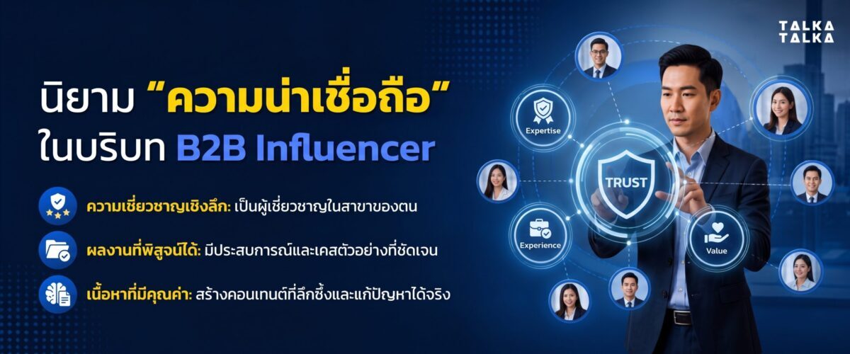 นิยาม “ความน่าเชื่อถือ” ในบริบท B2B Influencer
